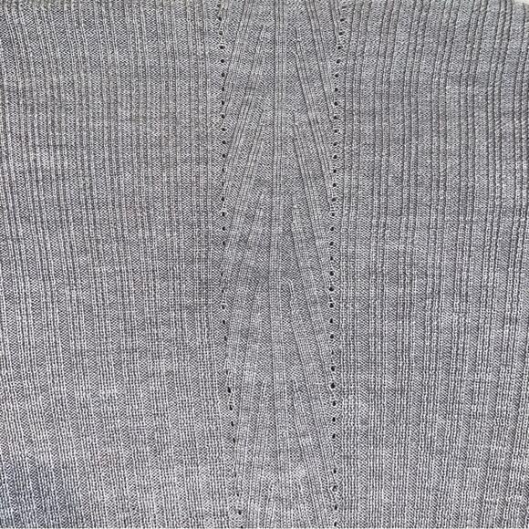Athleta Solstice Wrap Ribbed Knit Merino Wool Waterfall Cardigan Sweater GRAY SM - Picture 8 of 10